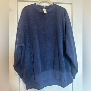 NWT AERIE navy oversized crewneck